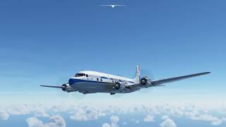 MSFS PMDG DC6 Full Flight Rotterdam NL Cranwell UK [upl. by Intosh]