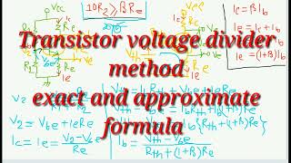 transistor voltage divider biasing ll voltage divider bias configuration bjt [upl. by Cornelle]