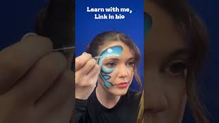 Shark face paint tutorial 🦈 [upl. by Kadner]