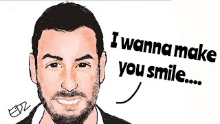 Speed Drawing Adam Sandler Face Portrait in Ms Paint Time Lapse [upl. by Spancake]