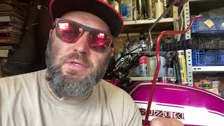 SUZUKI GT750 Oil Lines Repair [upl. by Neelrahs]