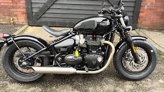 2024 Triumph Bonneville Bobber at West Coast Triumph Glasgow [upl. by Nosirrah]