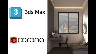 3Ds max Modeling and Corona rendering for interior Workspace [upl. by Nyer]