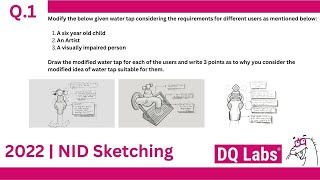 NID 2022 Sketching Solutions  NID 2024 Preparation  Question 1  Tap  Solved [upl. by Soigroeg]