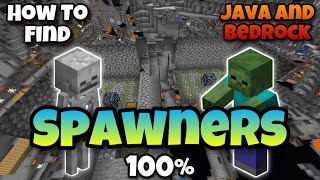 THIS IS THE EASIEST WAY TO FIND SPAWNERS IN MINECRAFT 118  Bedrock Java PE Switch 420 lol [upl. by Stedmann]