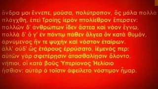 Introduction of Homers Odyssey Recited in Ancient Greek  Prooimion  Epic Literature [upl. by Ram]