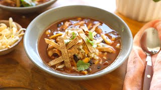 Slow Cooker Chicken Tortilla Soup [upl. by Georgette]