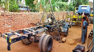 Restoration of Mini Truck Chassis in Heavy Accident  How to Repair Broken Chassis of Mini Truck [upl. by Akehsat]