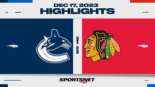 NHL Highlights  Canucks vs Blackhawks  December 17 2023 [upl. by Ashwin984]