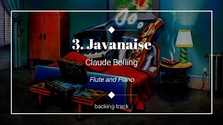 3 Javanaise  Claude Bolling  Backing track for flute [upl. by Swanhilda]