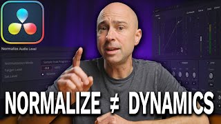 NORMALIZE Audio Levels VS DYNAMICS CompressorMakeup in DaVinci Resolve  Are they the SAME [upl. by Inverson]