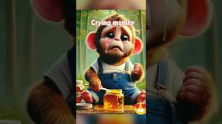 Monkey eating honey funny entertainment cute laugh [upl. by Gerome999]