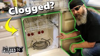 How to Fix a Dishwasher Clogged Up  Dishwasher Wont Drain [upl. by Starbuck]