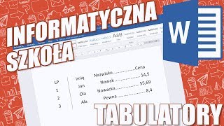 Word Lekcja 2 Tabulatory [upl. by Koziel]