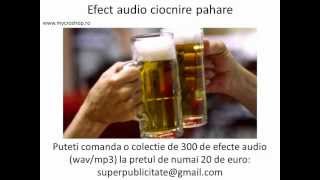 Glasses clinking sound effect  Efect audio ciocnire pahare [upl. by Assirolc]