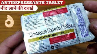 Clonotril 025Mg TabletAntidepressants Tabletनींद लाने की दवाईHow To TakeDosesSideEffectsMTA [upl. by Kuebbing]