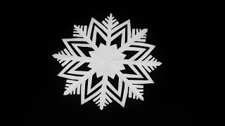 How to Make a Simple and Easy Paper Cutting Snowflake  Design Christmas Window Decoration 827 [upl. by Ailaham]