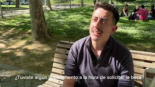 Testimonios de estudiantes sobre el sistema de becas 1 [upl. by Enelrihs]