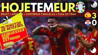 HOJE TEM EURO  ESPANHA X CROÁCIA AO VIVO  JOGO REACT APOSTAS E MUITO MAIS [upl. by Enilegnave]