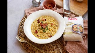 🍴✨ Transforma Tu Cena con Risotto Carbonara Cremoso Receta Fácil [upl. by Atteloc]