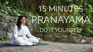 15 Minutes Pranayama  Do It Yourself  SRMD Yoga [upl. by Ellinet276]