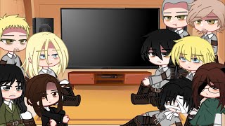 Attack on titan the alliance react to each other  Gacha club [upl. by Tinor]