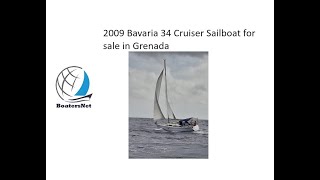 2009 Bavaria 34 Cruiser Sailboat for sale in Grenada 68000 [upl. by Lyrac]