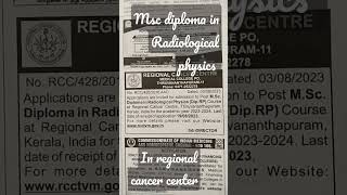 MSc diploma in Radiological Physics radiologicalphysics diplomacourse [upl. by Alegnat]