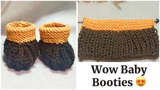 beautiful babies booties how to knit knittingpattern art [upl. by Ashia]