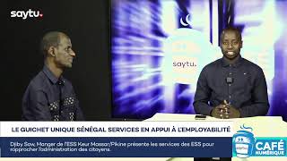 Le Guichet Unique Sénégal Services en appui à lemployabilité Café Numérique [upl. by Naihr]