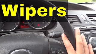 How To Use Windshield Wipers In A CarDriving Tutorial [upl. by Tollman659]