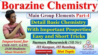 Borazine ChemistryBorazine vs Benzene ReactivityBoron NitrideMain GroupCSIRNET GATE IITJAM [upl. by Evans]