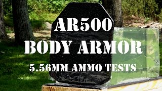 AR500 LEVEL III BODY ARMOR VS 556MM AMMO [upl. by Nelhsa]