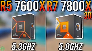 Ryzen 5 7600X vs Ryzen 7 7800X3D  Tested in 2024 [upl. by Arica876]