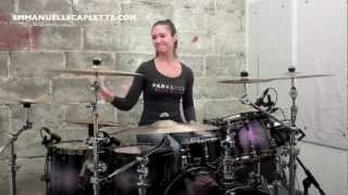 Emmanuelle Caplette Plays TOTO Drum Cover 2012 [upl. by Atileda]