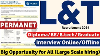 LampT Recruitment 2024  Permanent  DiplomaBEBtech  Job Vacancy 2024  LampT Jobs 2024  Mnc Jobs 🔥 [upl. by Navaj731]