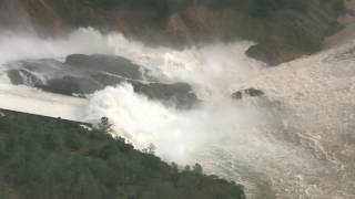 Oroville Dam Spillway  02102017 [upl. by Rafaelia]