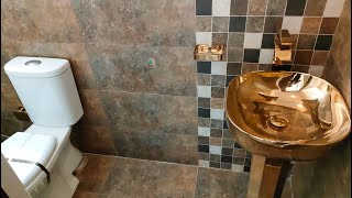 small washroom design 6 x 3 feet  Amazing tiles design [upl. by Akayas933]