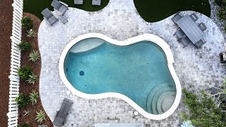 Modern Pool with Water Features  Best Pool Design Ideas For Backyard  Design For Airbnb Near 30A [upl. by Orelu713]