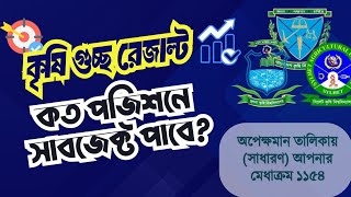 কৃষি গুচ্ছে কত পজিশনে সাবজেক্ট পাওয়া যাবে।।কৃষি গুচ্ছ রেজাল্ট পরবর্তী গাইডলাইন কৃষিগুচ্ছ [upl. by Riplex]