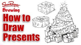 How to draw Christmas presents [upl. by Waldron]