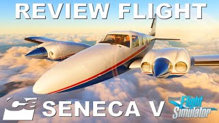 Carenado Piper Seneca V  Full Flight Review  Microsoft Flight Simulator 2020 [upl. by Sucy]