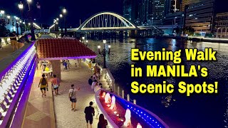 Manila’s Best Scenic Spots for Evening Walks  Pasig River Esplanade in Manila City Philippines [upl. by Wende]