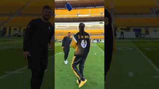 Snoop Getting His Terrible Towel On Snoopdogg pittsburghsteelers [upl. by Ardnaeel]