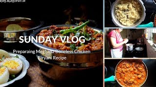 Meghana Boneless Chicken Biryani Recipe  Sunday Vlog  Sravyas Channel vlog7 [upl. by Kosak959]