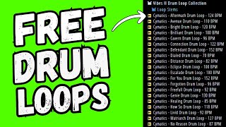 Drum LOOPS  DRUM Samples  FREE Drum LOOPS  Royalty Free  By cymatics [upl. by Bartholomeus48]