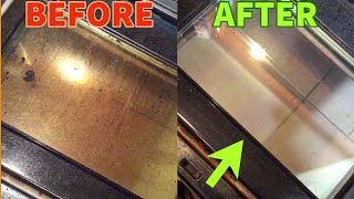 How To CLEAN An Oven Glass Door  GUARANTEED TO WORK [upl. by Rednasyl]