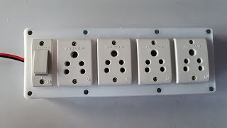 4 socket 1 switch connection  How To Make An Electric Extension Board in Hindi [upl. by Levenson]