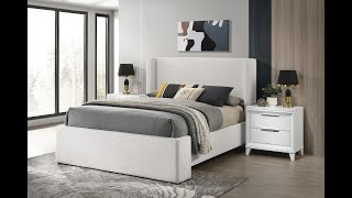 Exton Cream Boucle Platform Bed [upl. by Assila39]