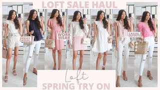 Loft Spring Sale Try On Haul 2022  Spring Workwear Casual and Dressy Casual Outfit Ideas [upl. by Tait]